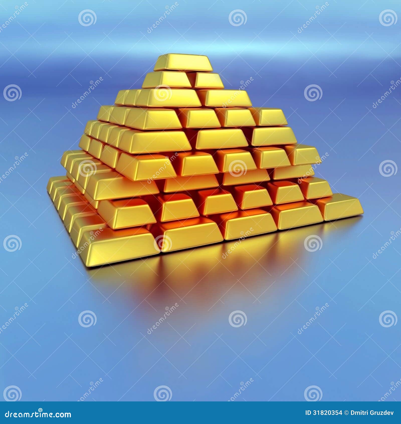 Gold bricks stock illustration. Illustration of precious 31820354