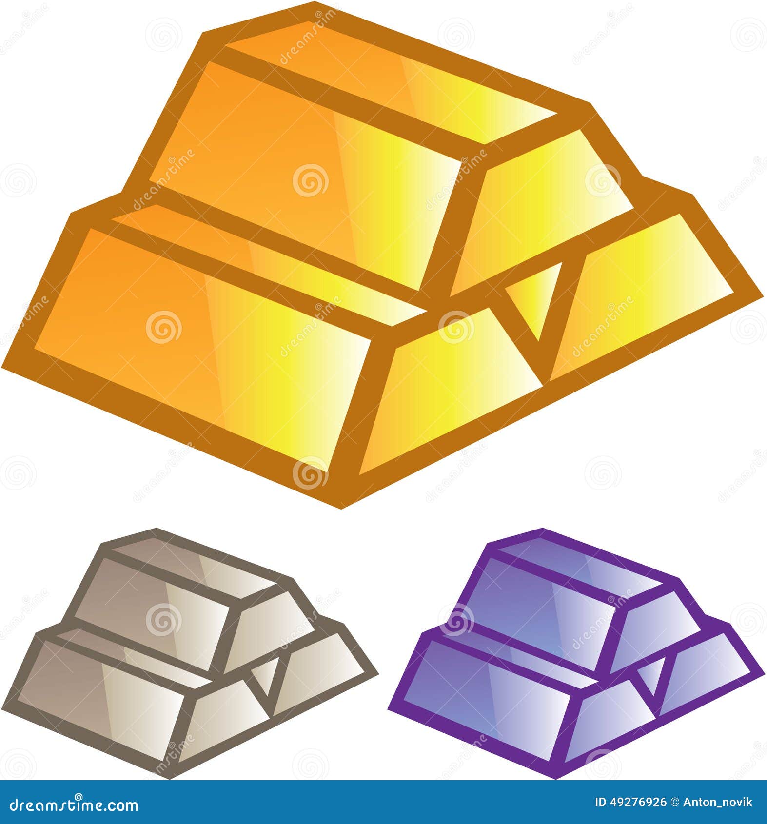 Gold bricks vector stock vector. Illustration of investment 49276926
