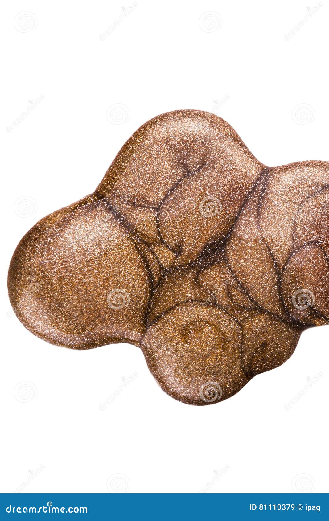 Gold Bronze Nail Polish Spill Stock Image Image of shiny, nail 81110379