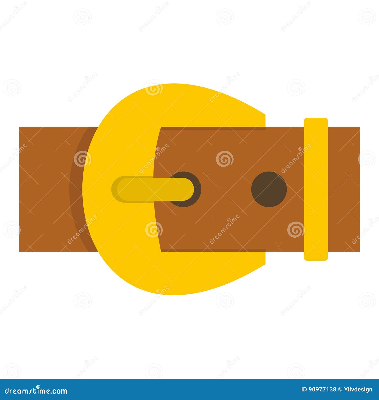 Gold Buckle Belt Icon Isolated Stock Vector - Illustration of chrome ...