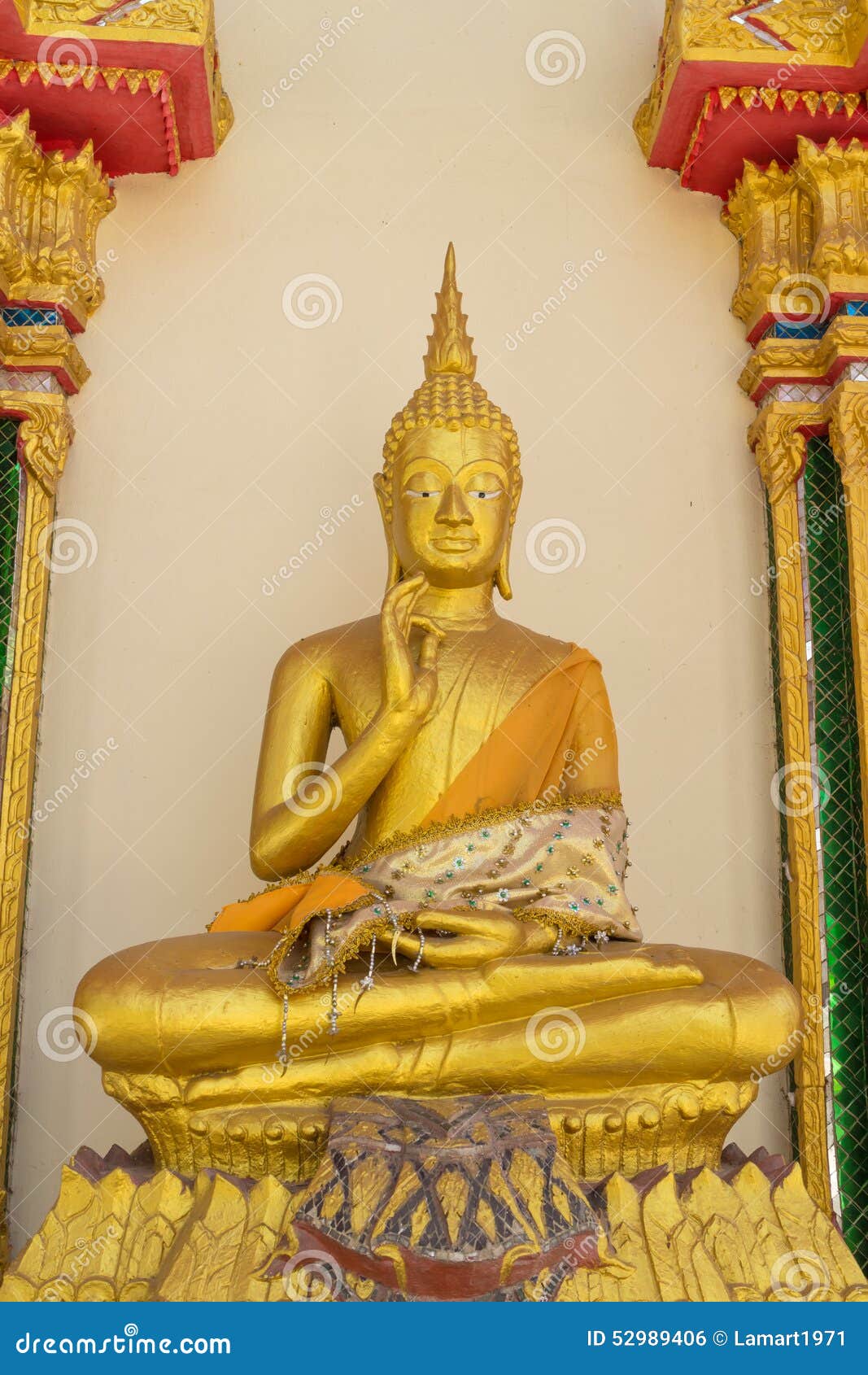 The Gold Buddha Sitting Statue Stock Photo Image of statue, buddha