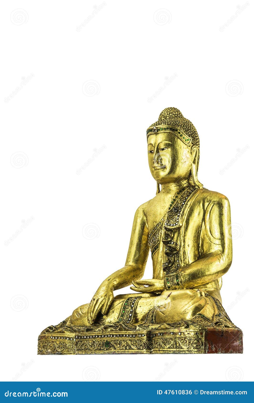 Gold buddha stock photo. Image of white, religious, asia 47610836