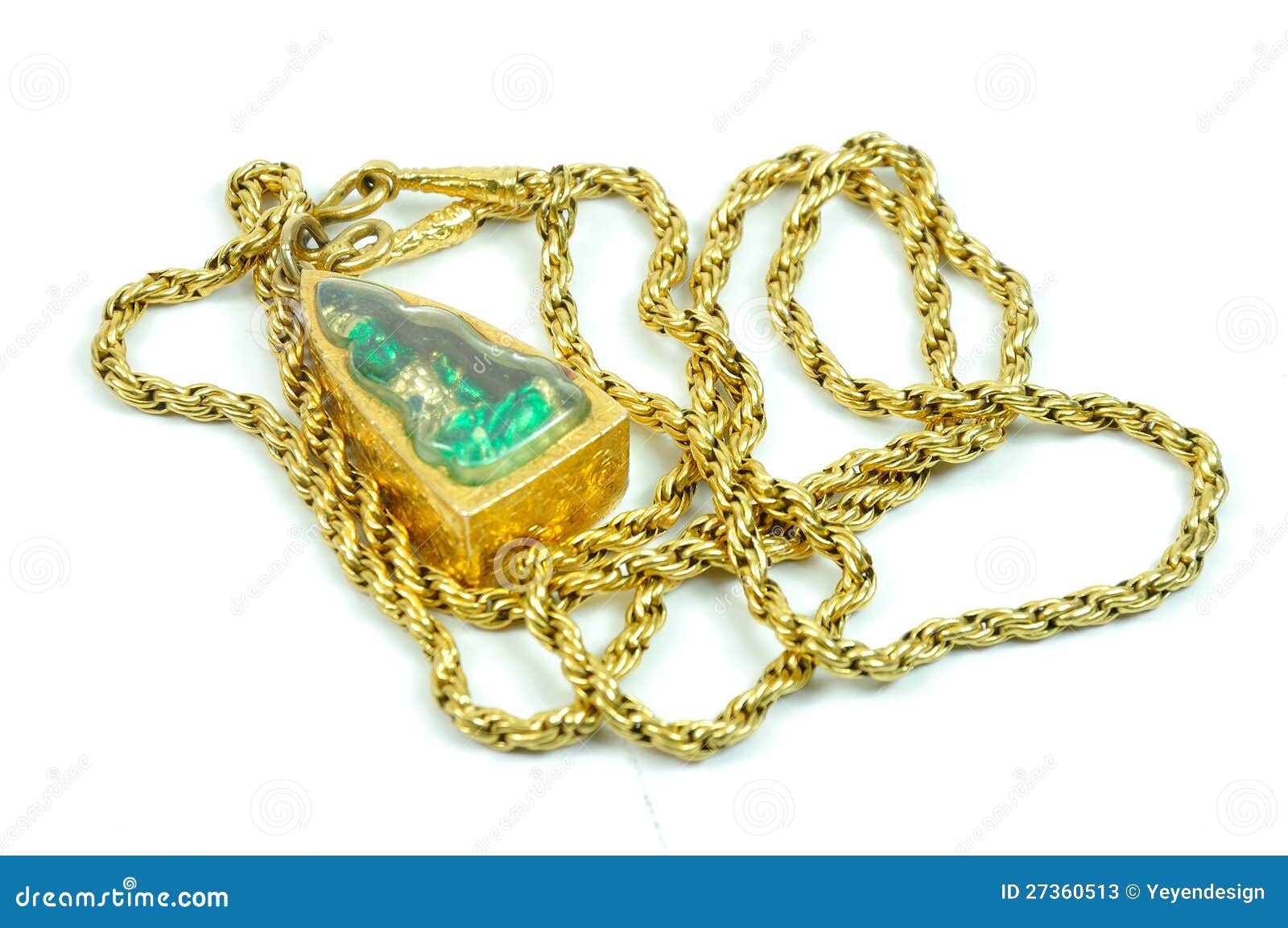 Gold chain with Buddha stock image. Image of chain, figurine 27360513