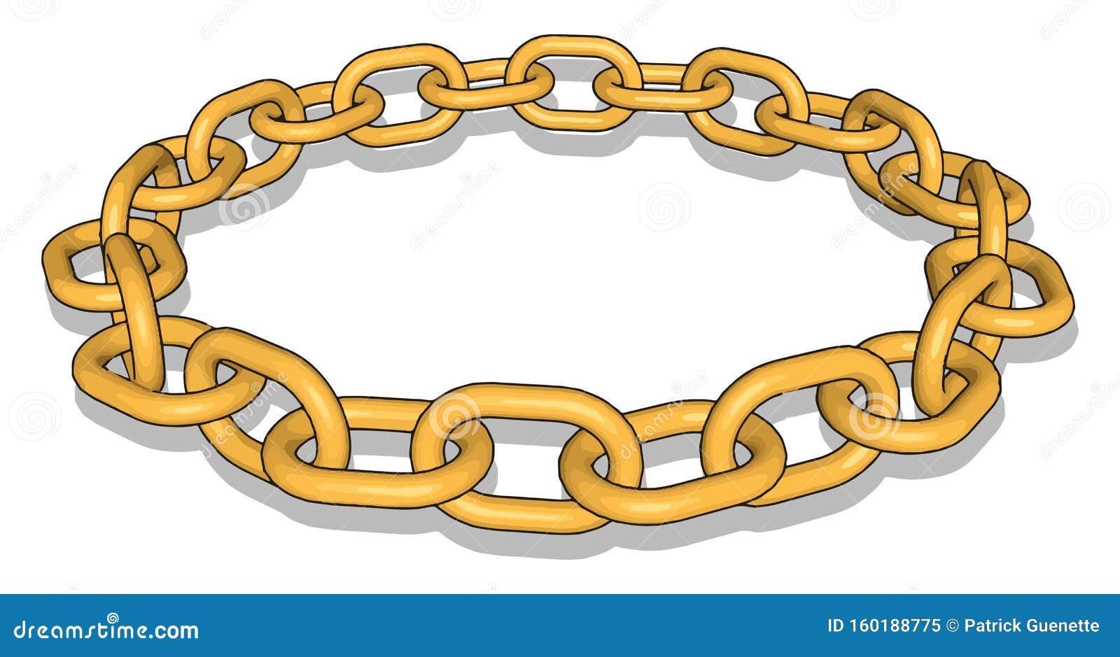 Gold Chain, Illustration, Vector Stock Vector Illustration of beauty, elegance 160188775