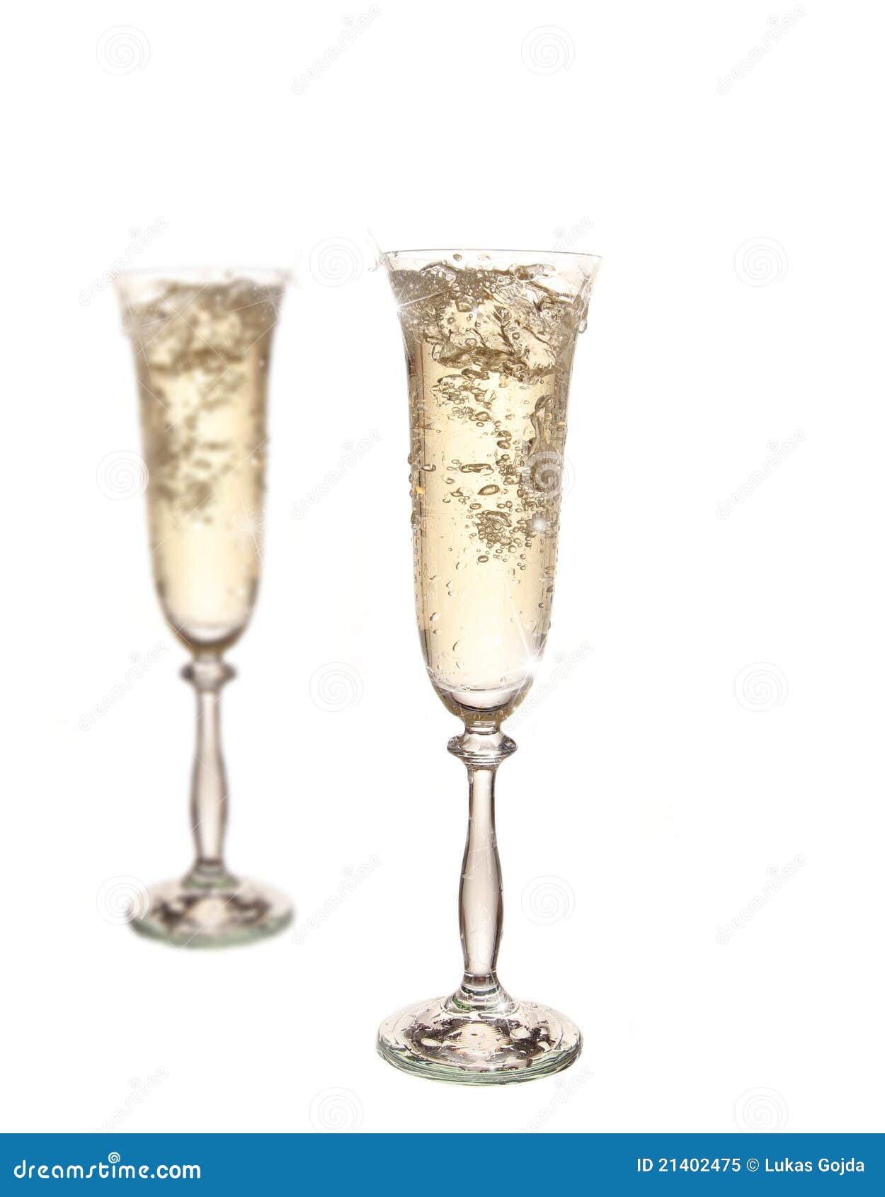 Gold Champagne glasses stock image. Image of cheerful 21402475