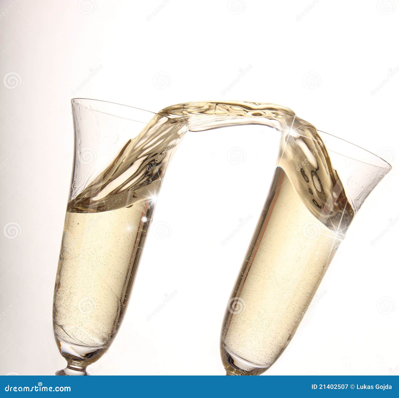 Gold Champagne glasses stock image. Image of cheerful 21402507