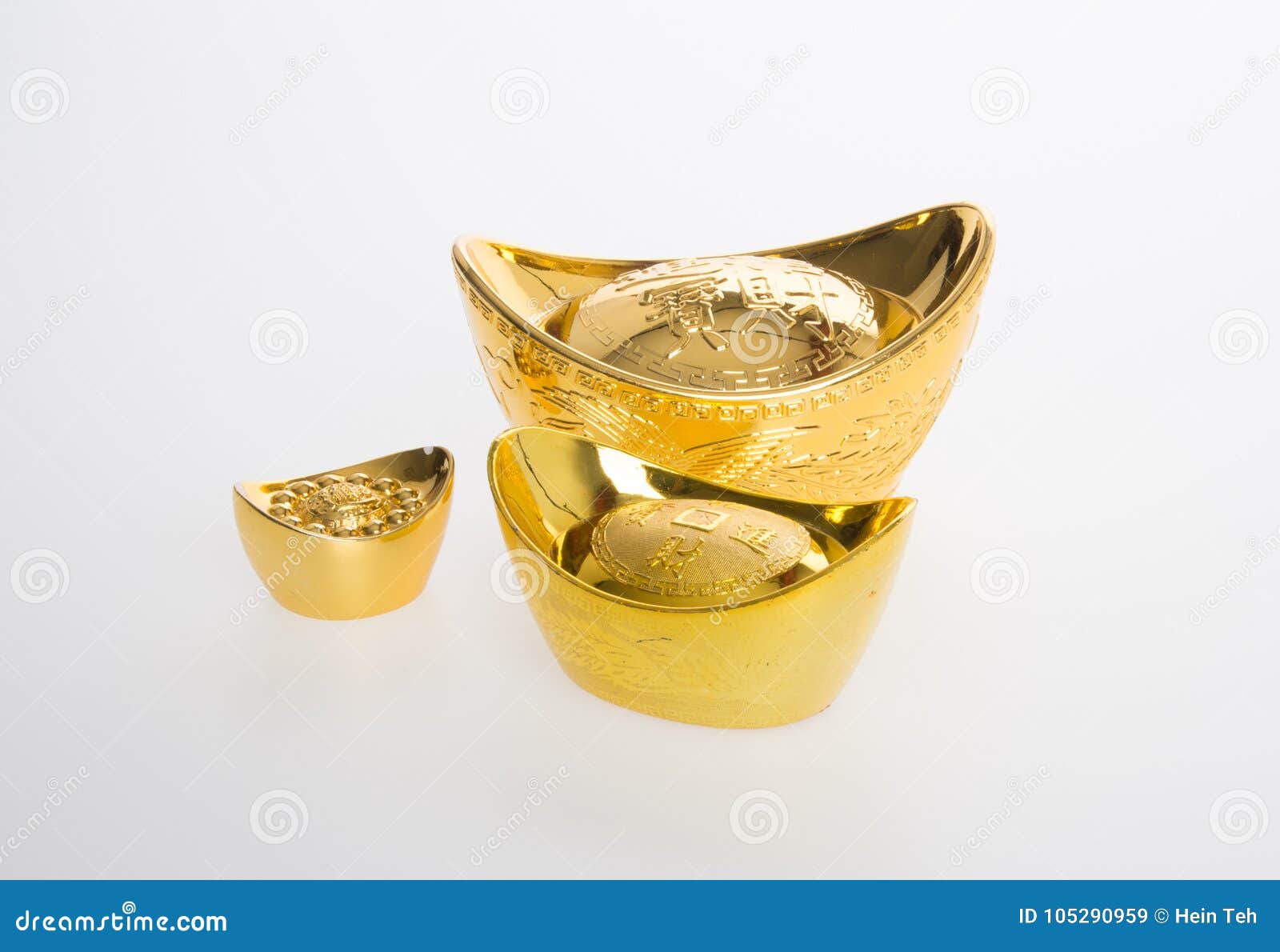 gold or chinese gold ingot mean s of wealth and prosperity