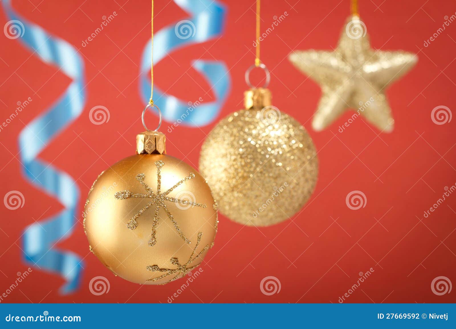 Gold Christmas Balls stock photo. Image of backgrounds - 27669592