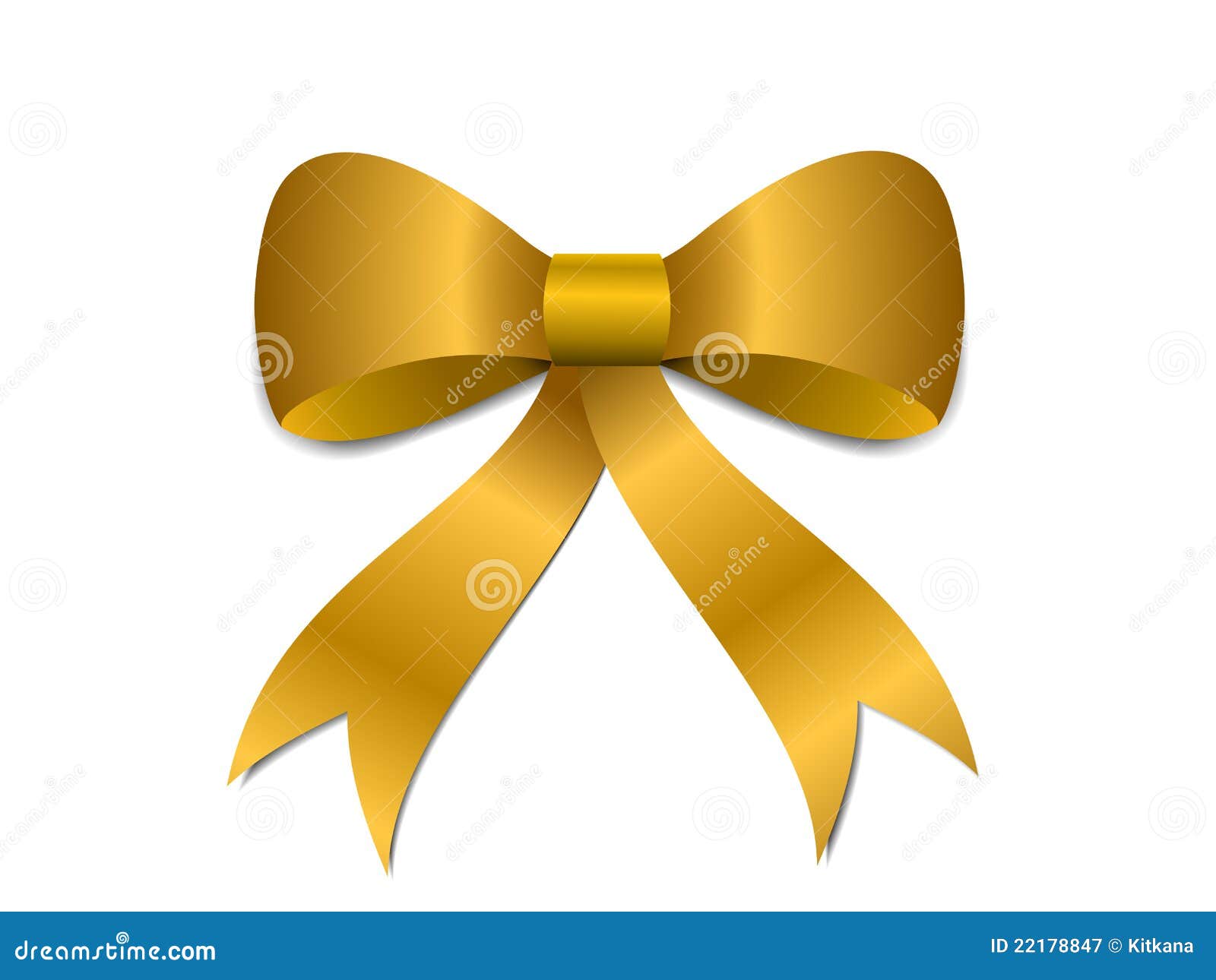 Gold Christmas Bow illustration