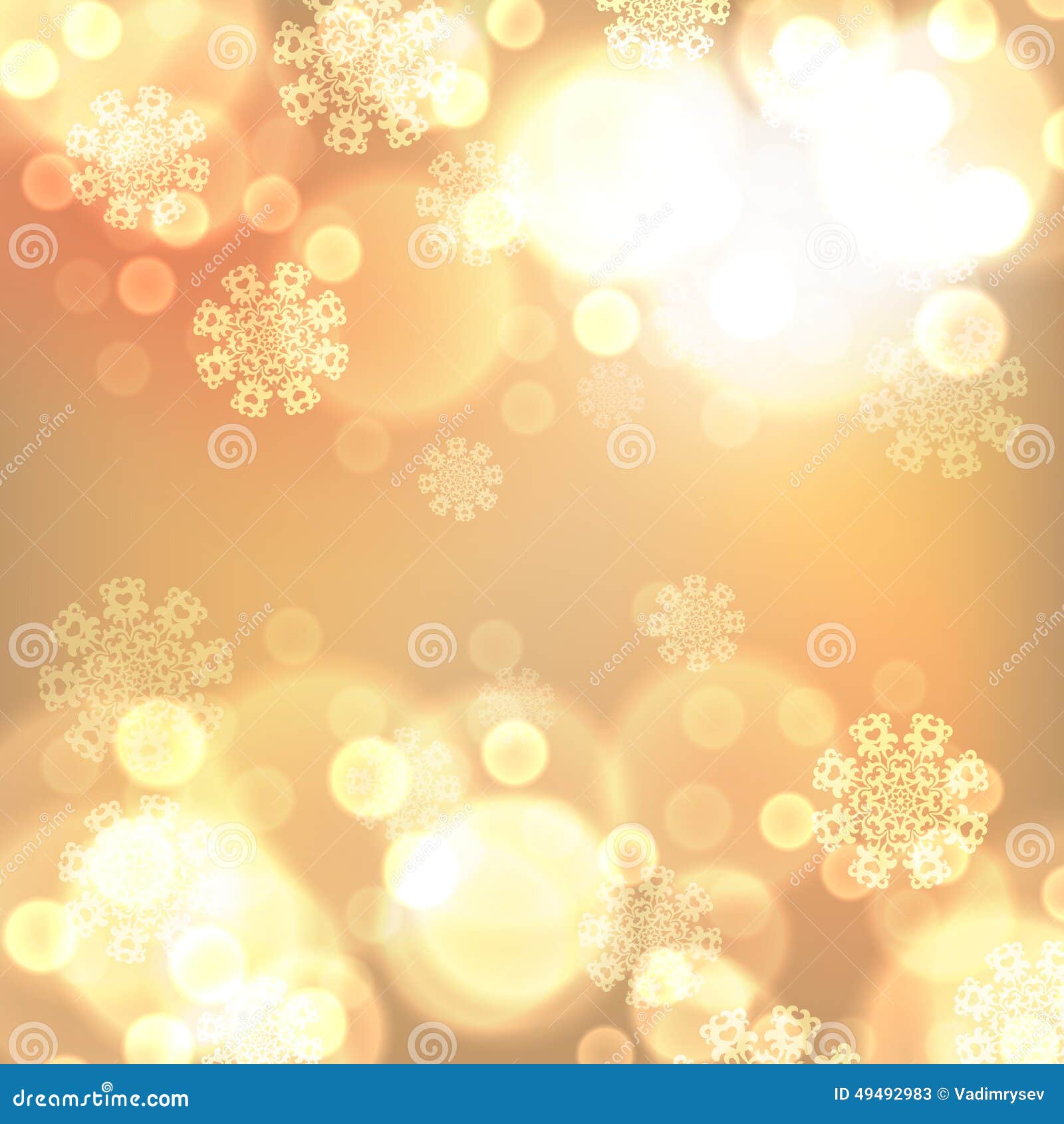 Gold Christmas Lights Background Stock Vector Illustration of glare