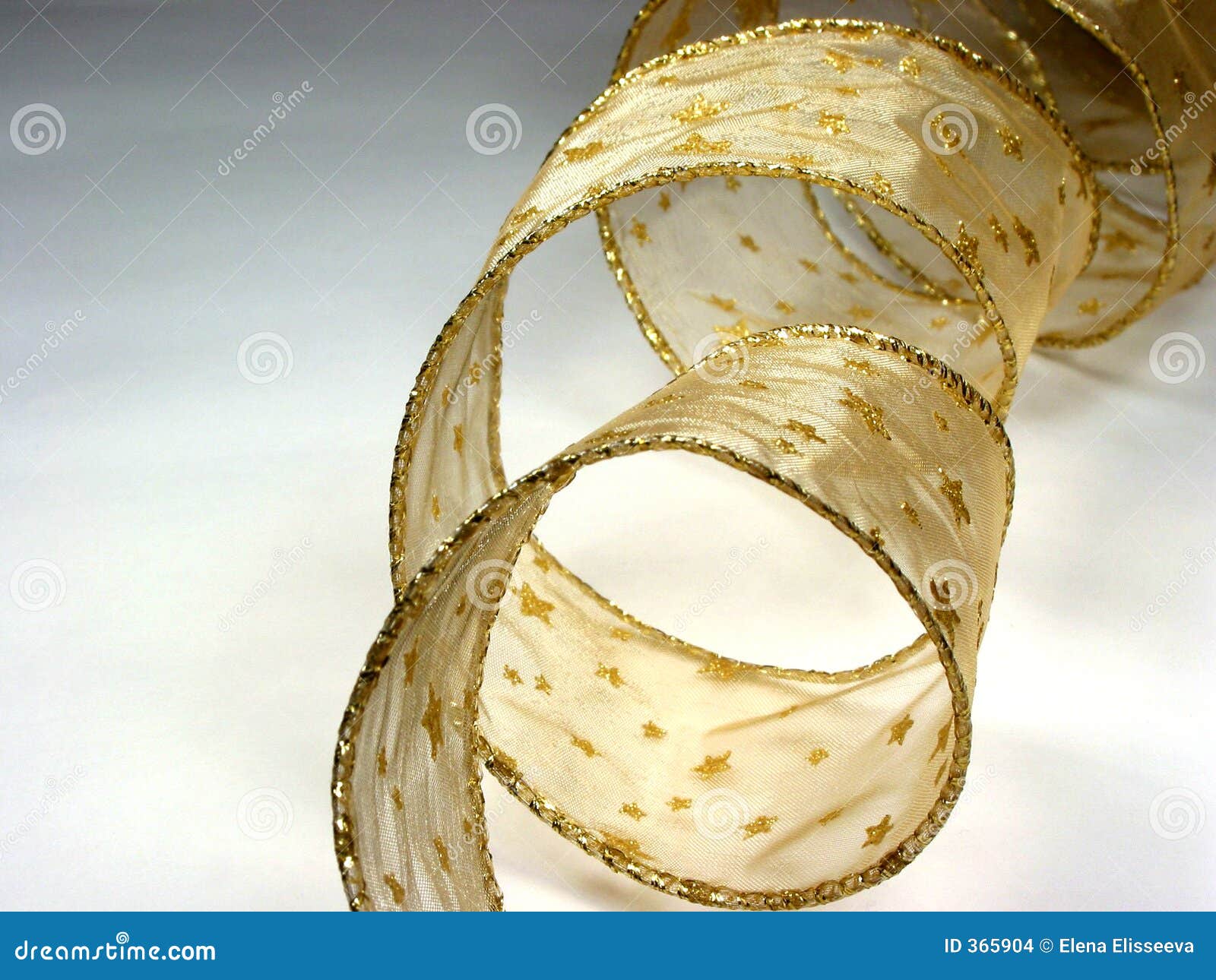 Gold Christmas ribbon stock photo. Image of ribbon, stars  365904