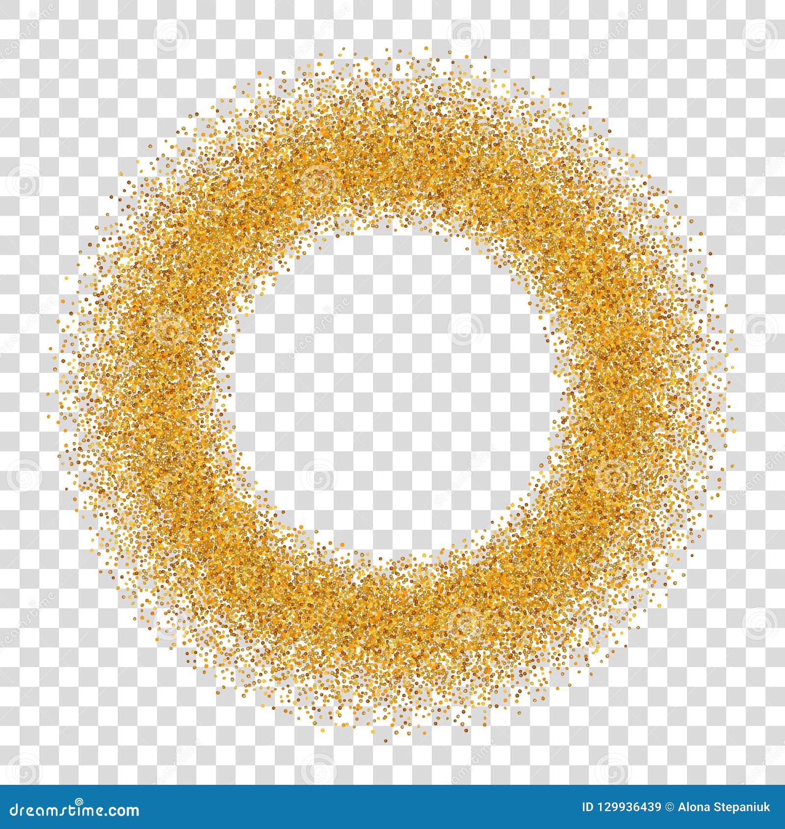 Sparkling gold glitter confetti on simple white background - Pattern Art  Print