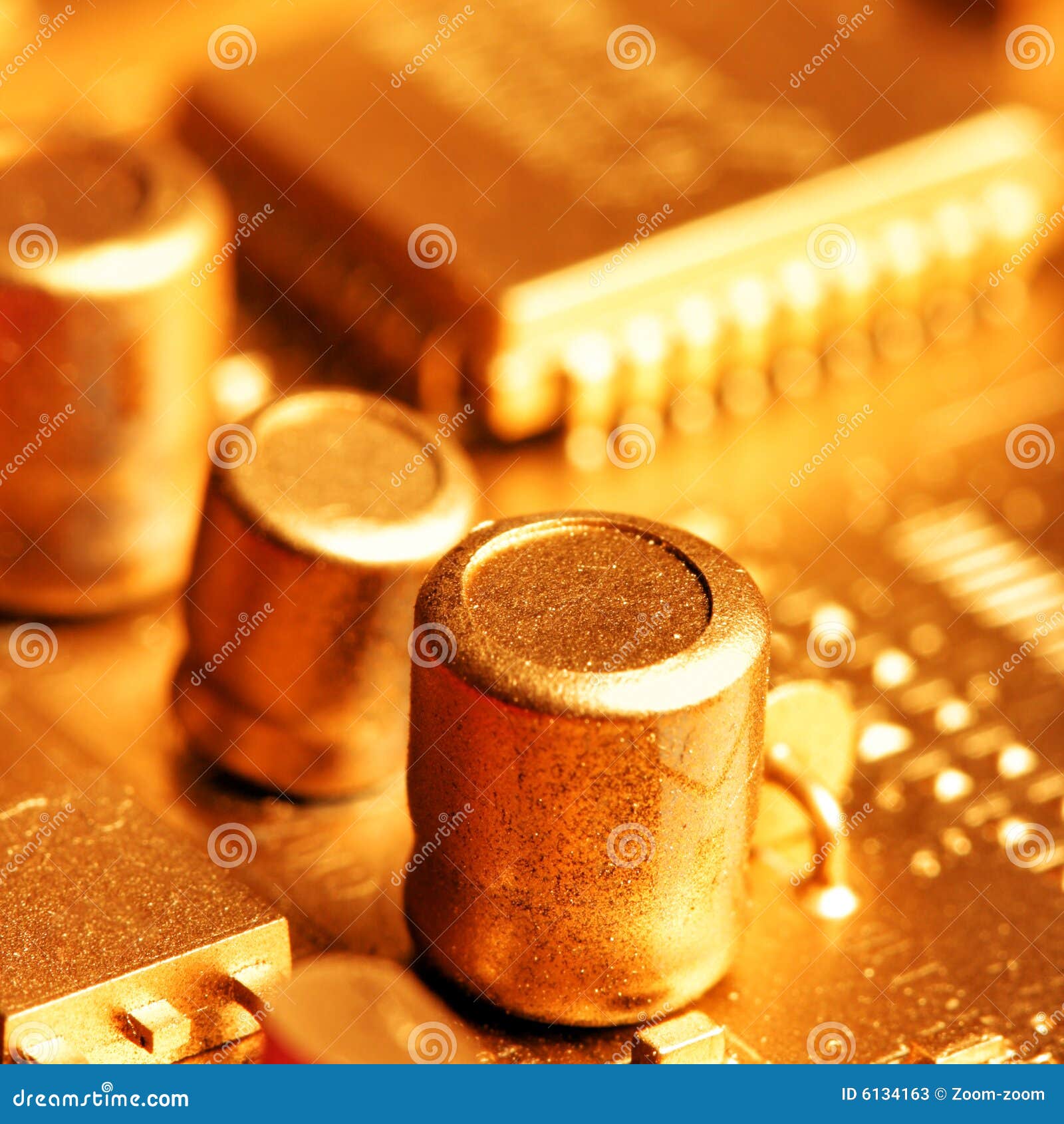 Gold circuit board stock image. Image of adapter, golden 6134163