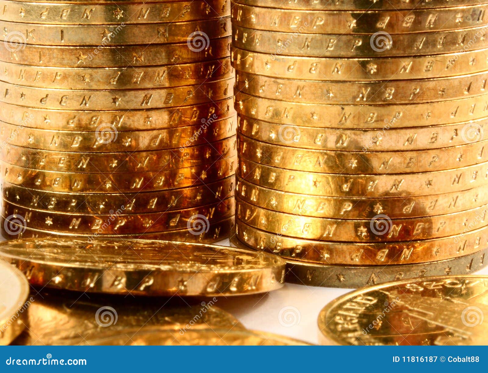 Gold coins macro stock image. Image of luck, gold, finances 11816187