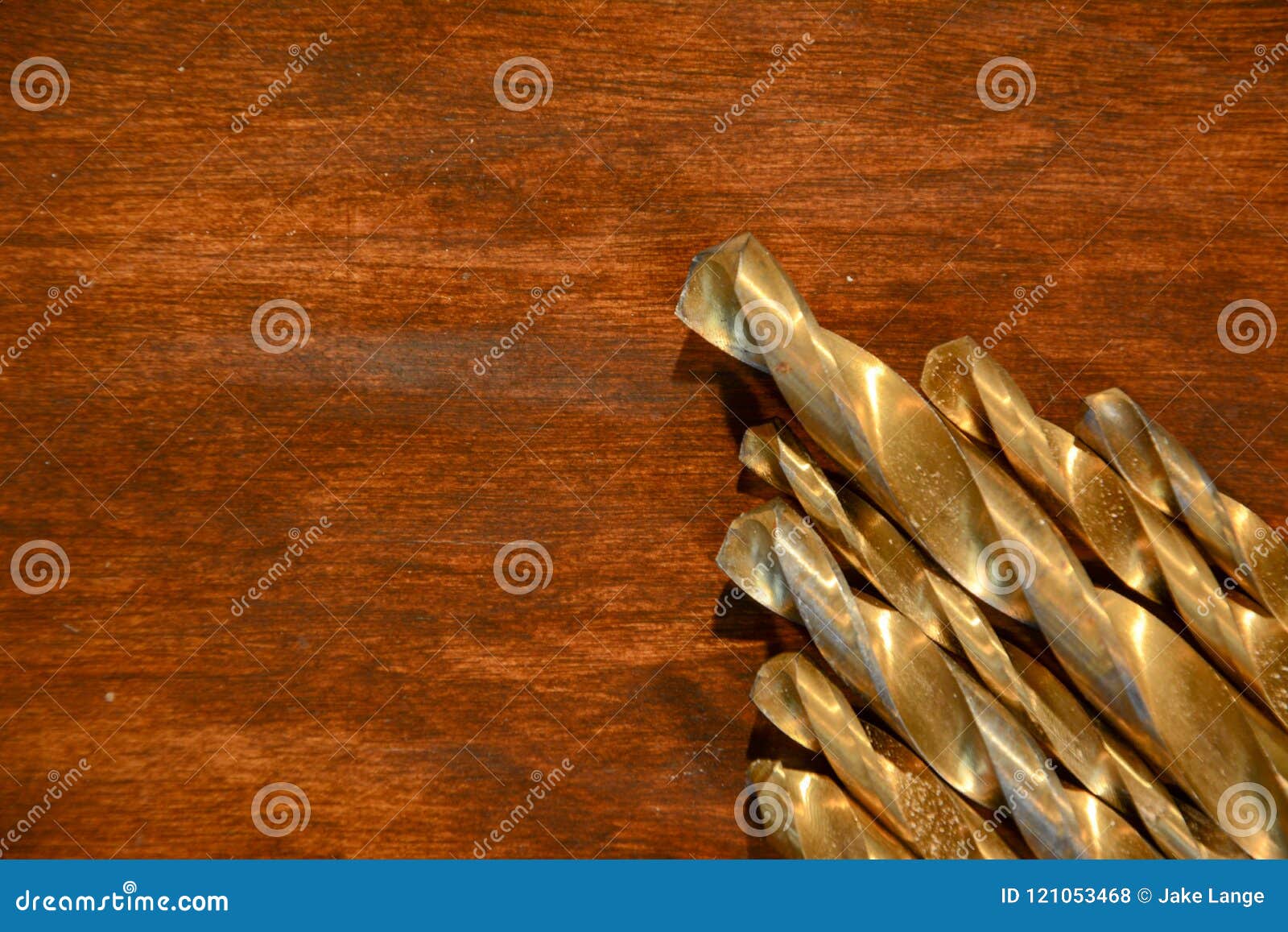 Overhead Of Of Drill Bit Perforating Hole On Plaster Model RoyaltyFree