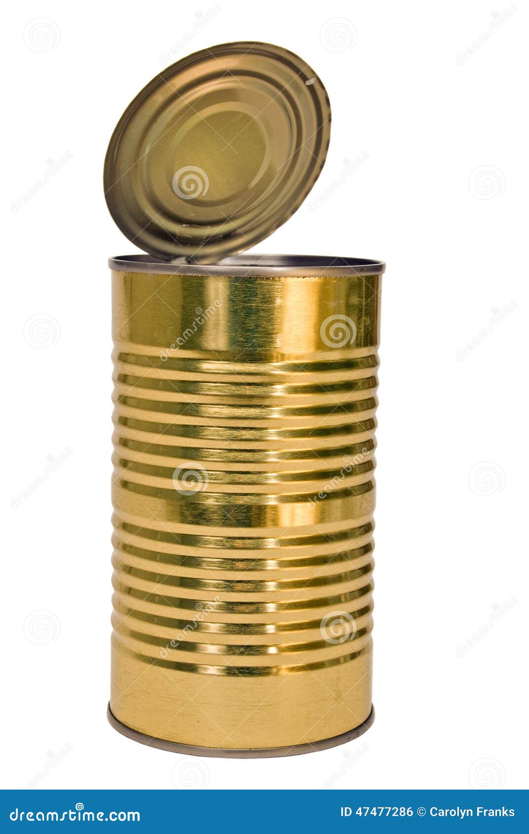 Download Gold Colored Empty Aluminum Tin Can Opened Stock Photo Image Of Metal Trash 47477286 PSD Mockup Templates