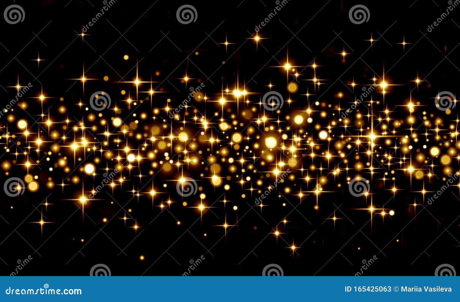 gold confetti on black background, holiday, christmas, party, gold, circles, stars, bokeh, glitter, star shine, lights