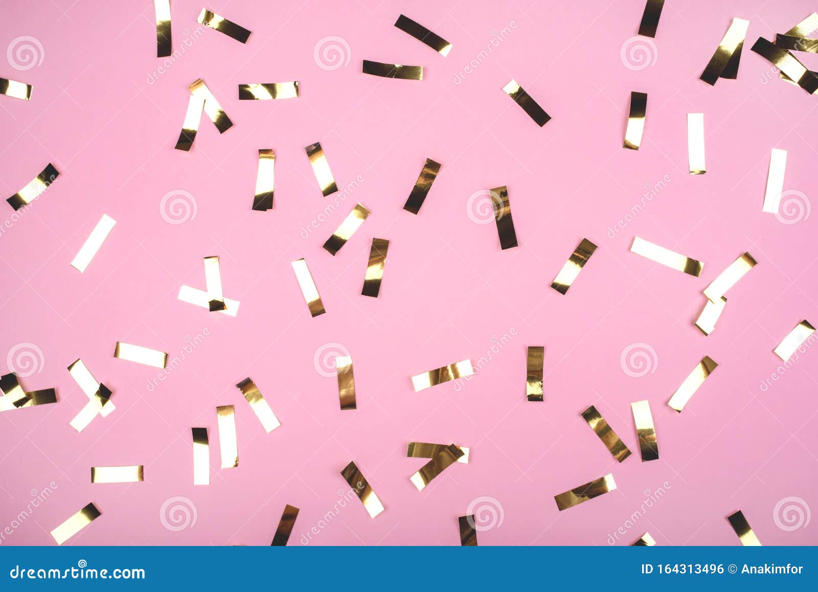 Gold Confetti on Pink Background Stock Photo Image of modern, festive