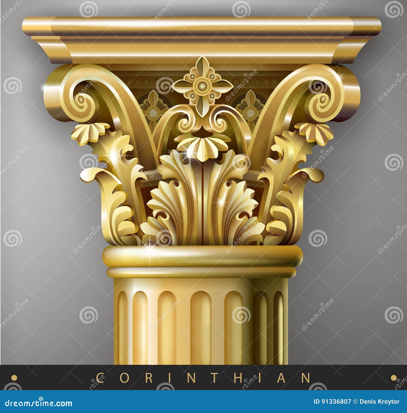 Corinthian Column Vector Illustration 29598100