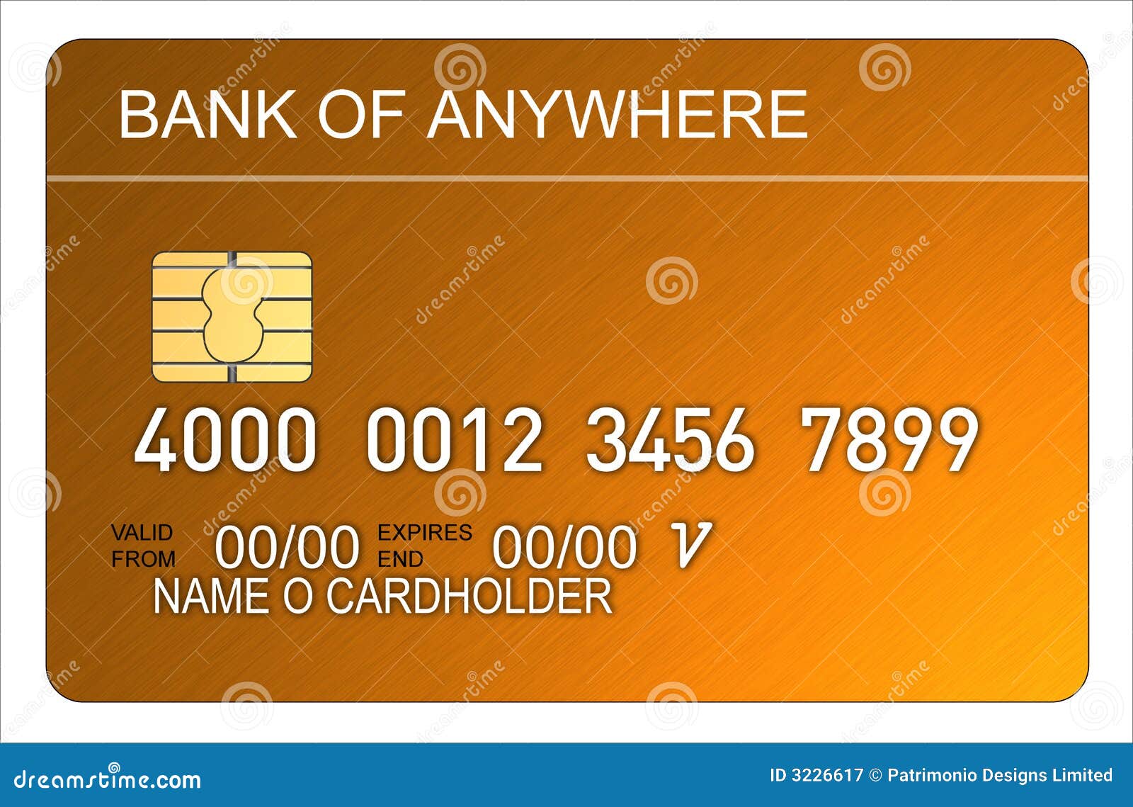 Gold credit card stock illustration. Illustration of bank 3226617