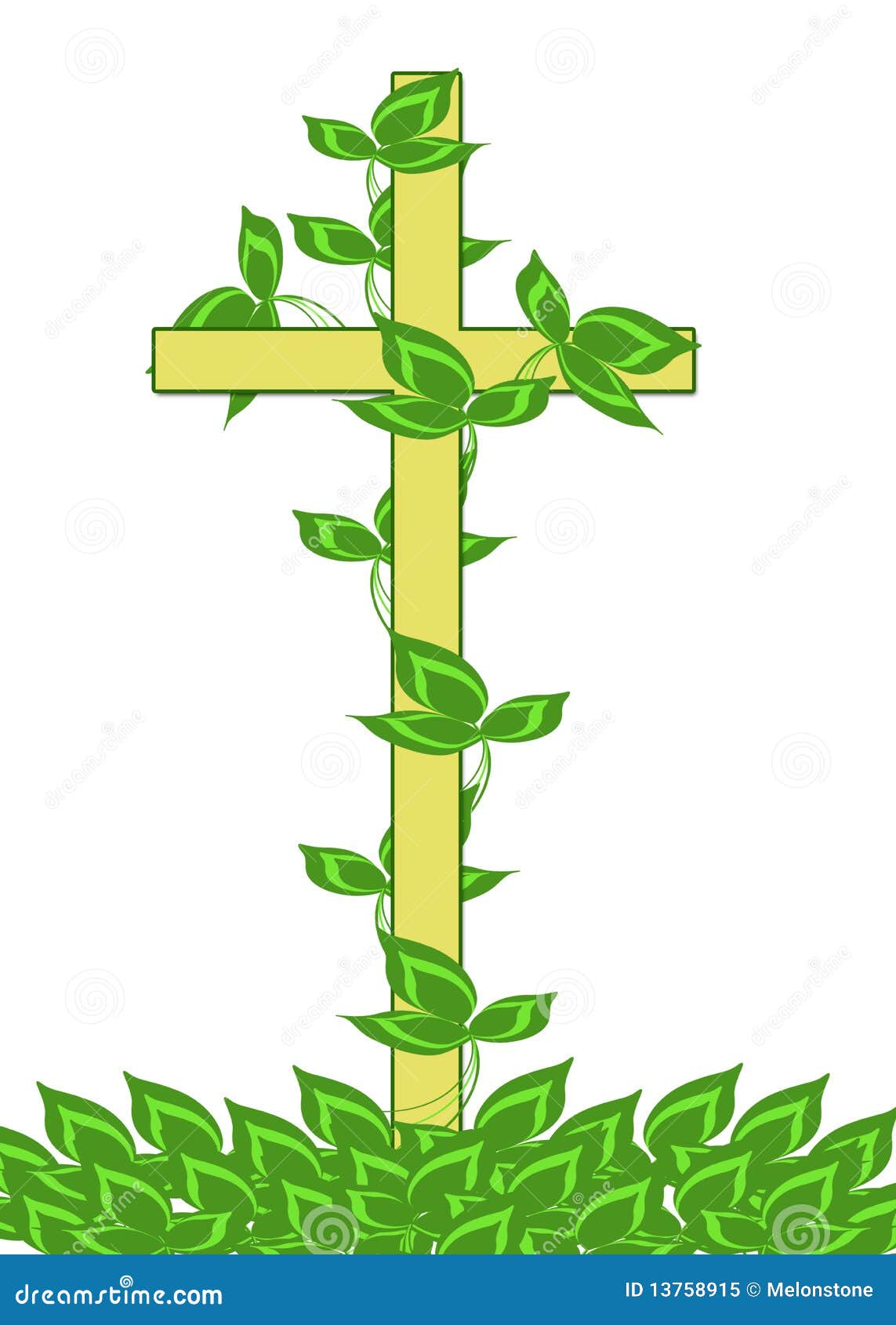 Gold Cross And Vine Royalty Free Stock Photo Image 13758915
