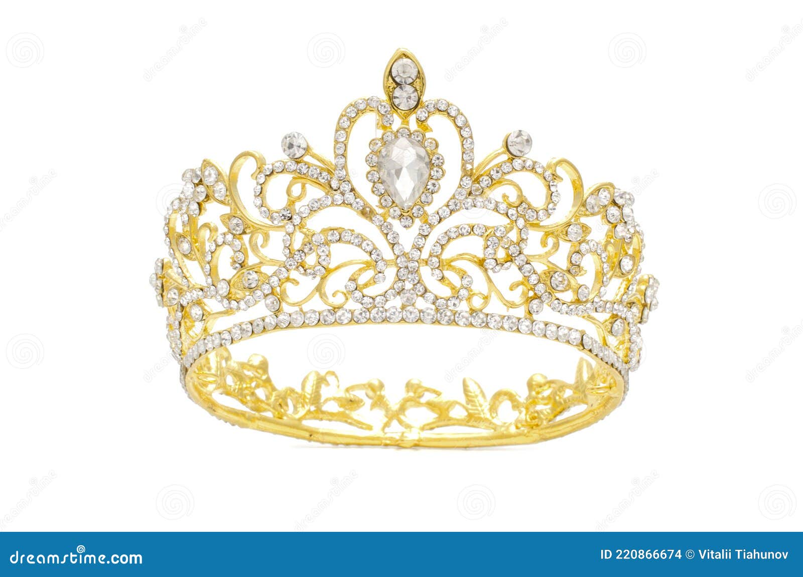 Gold Crown with Diamonds Isolated on White Stock Photo Image of white