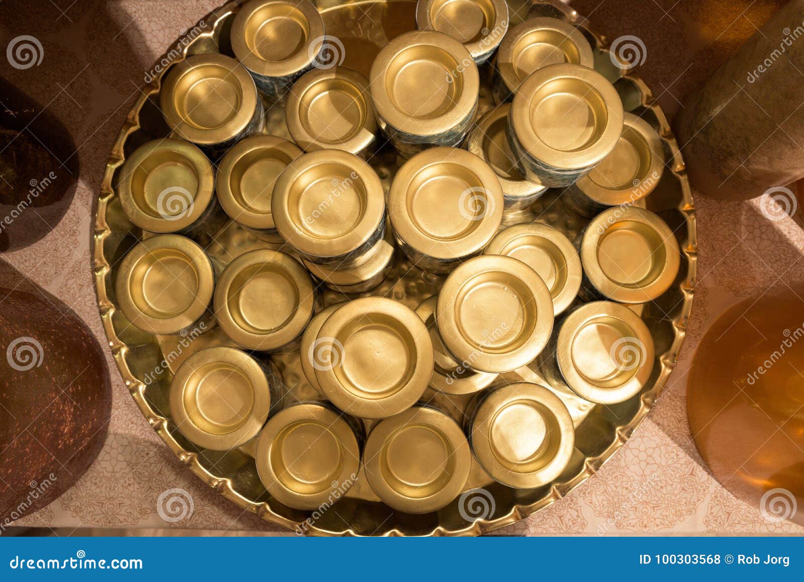 Gold cup holders stock photo. Image of holder, orange 100303568