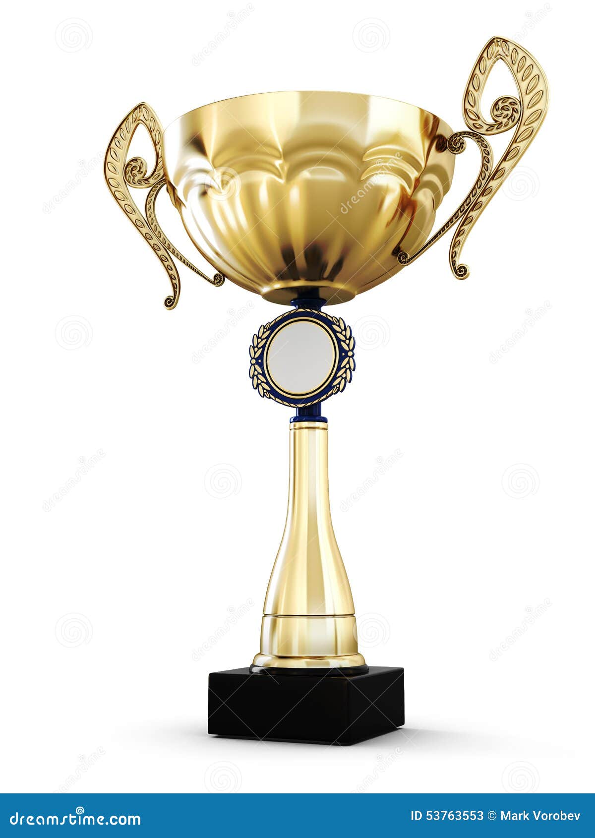 Gold Cup with a Place for Your Design Stock Illustration Illustration