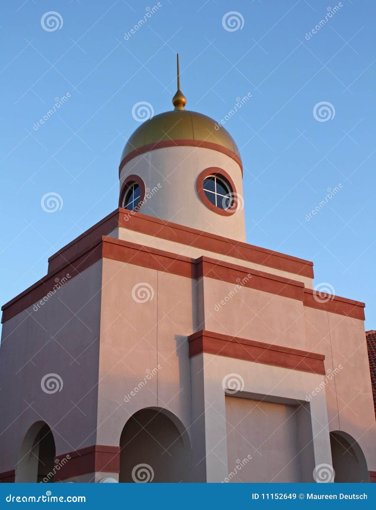 Gold Cupola Atop Office Building Stock Image Image of architecture