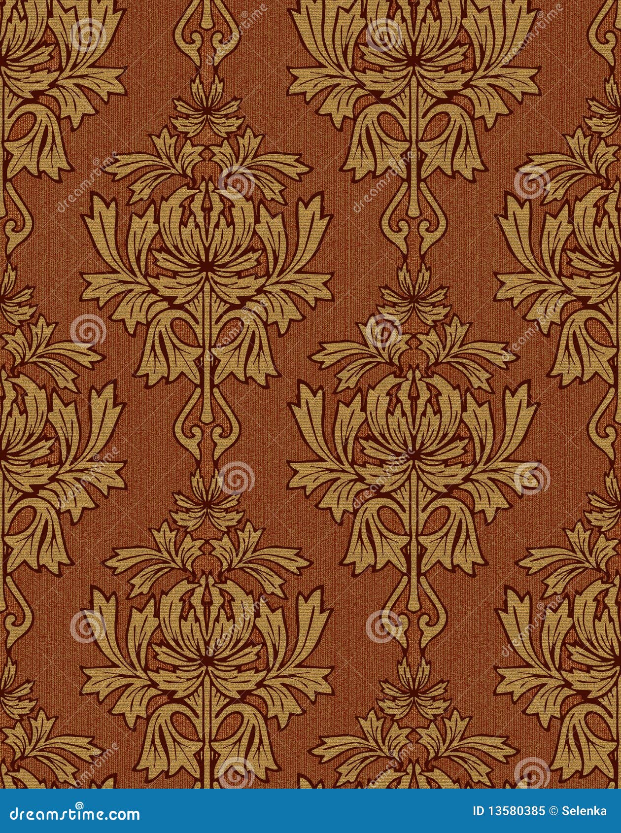 Gold damask background stock illustration. Illustration of retro 13580385