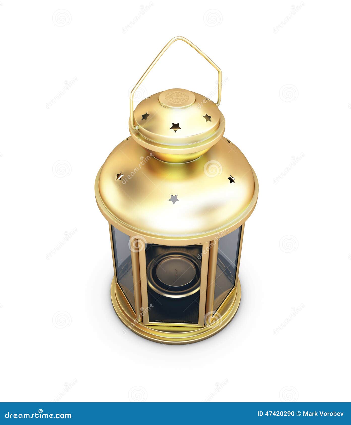 Gold Decorative Lantern in the Old Style Stock Illustration Illustration of dark, heat 47420290