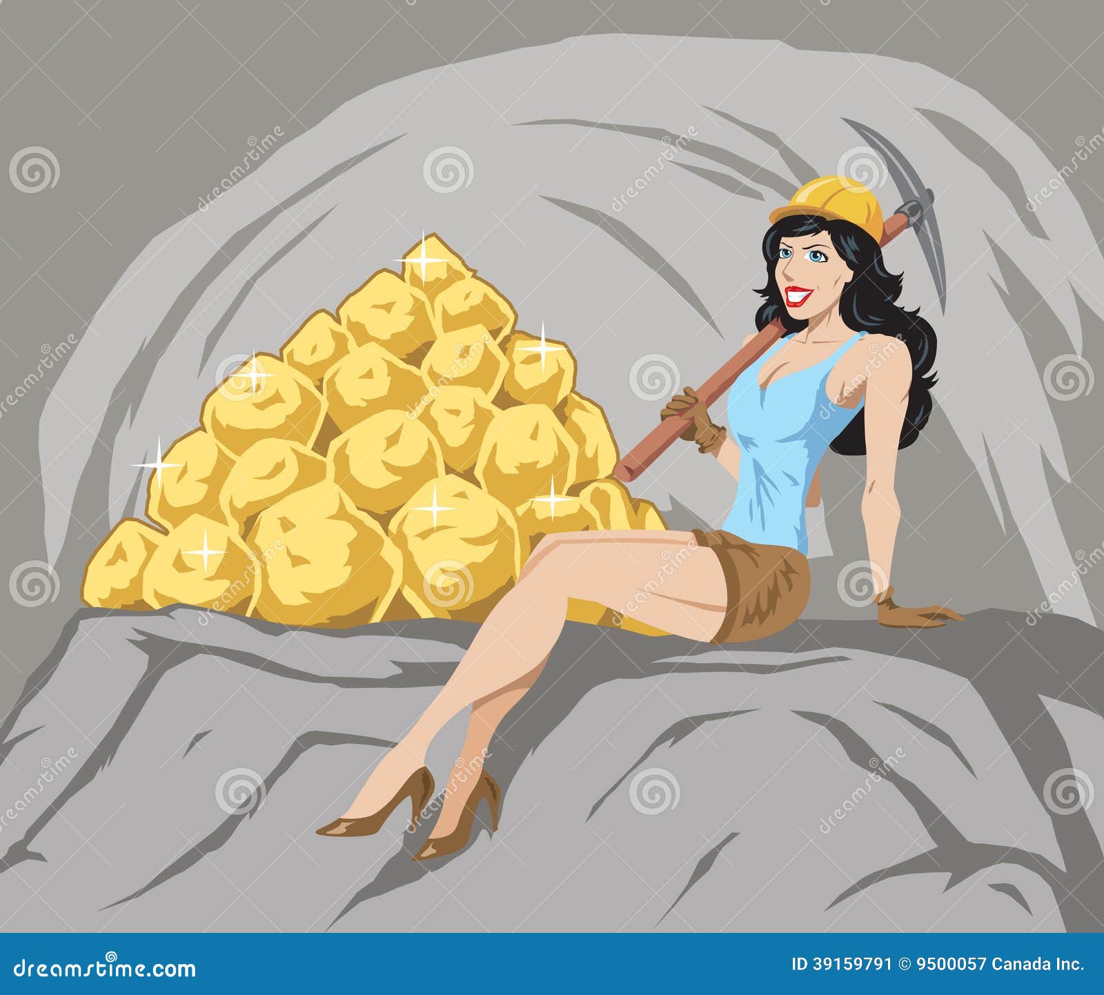 Gold digger cartoon hi-res stock photography and images - Alamy