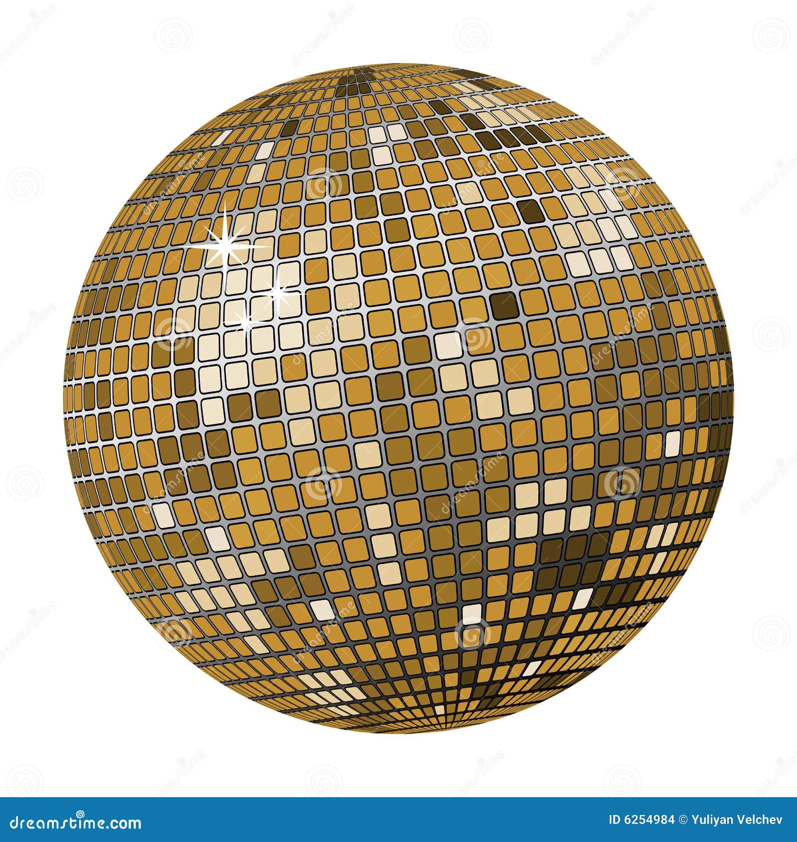 Gold disco ball stock vector. Illustration of dancing 6254984