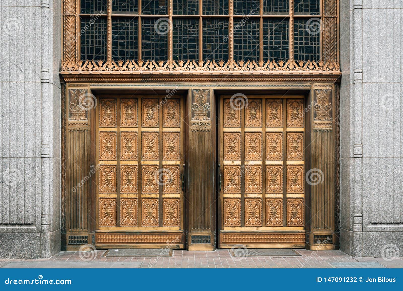 Gold Doors in San Antonio, Texas Stock Photo Image of landscape