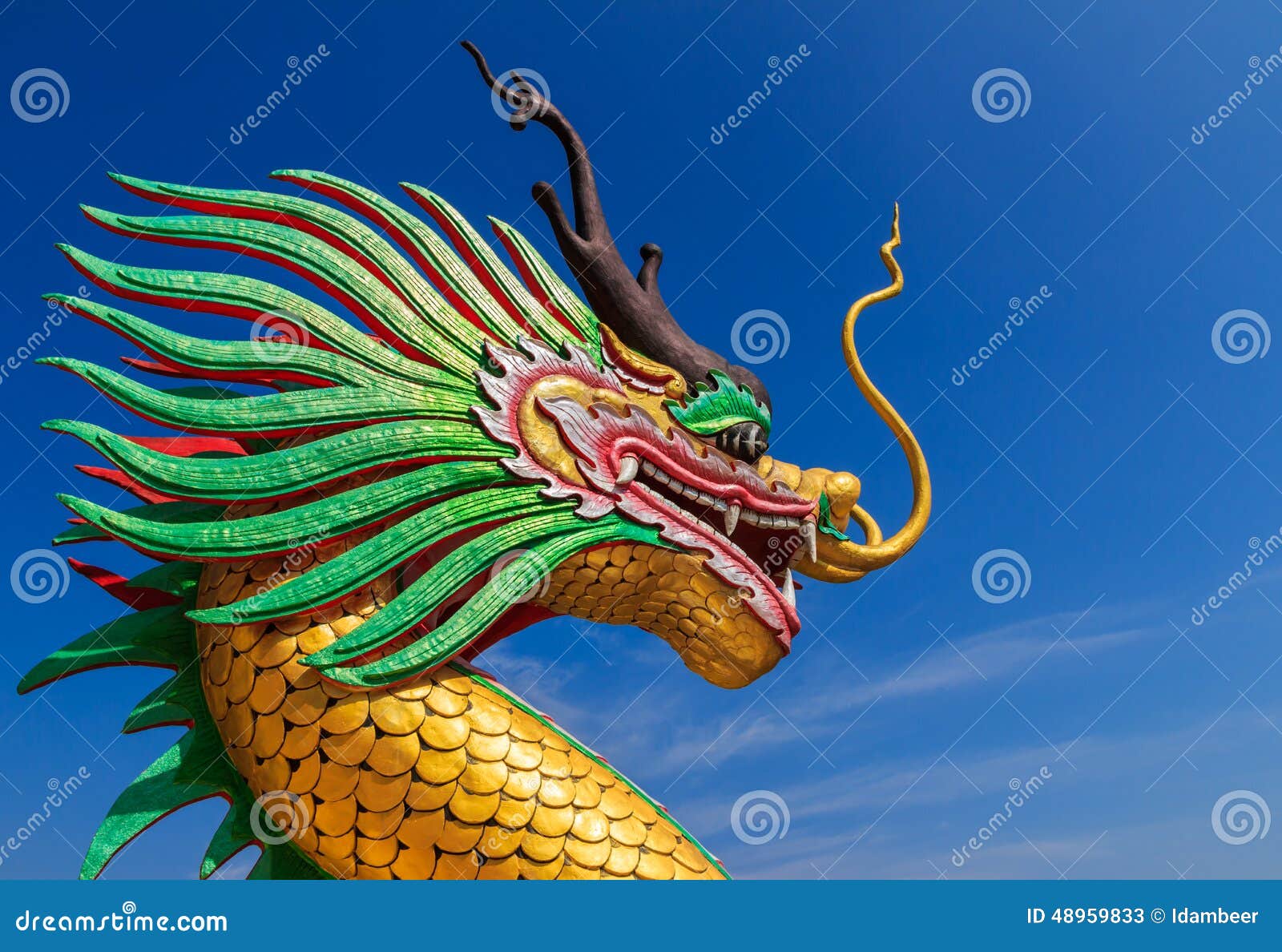 Gold dragon stock image. Image of culture, happy, golden 48959833