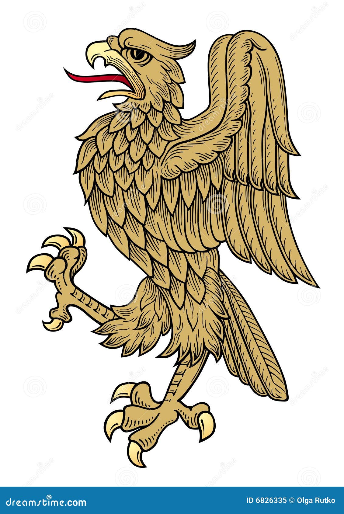Gold eagle vector stock vector. Image of graphic, gothic - 6826335