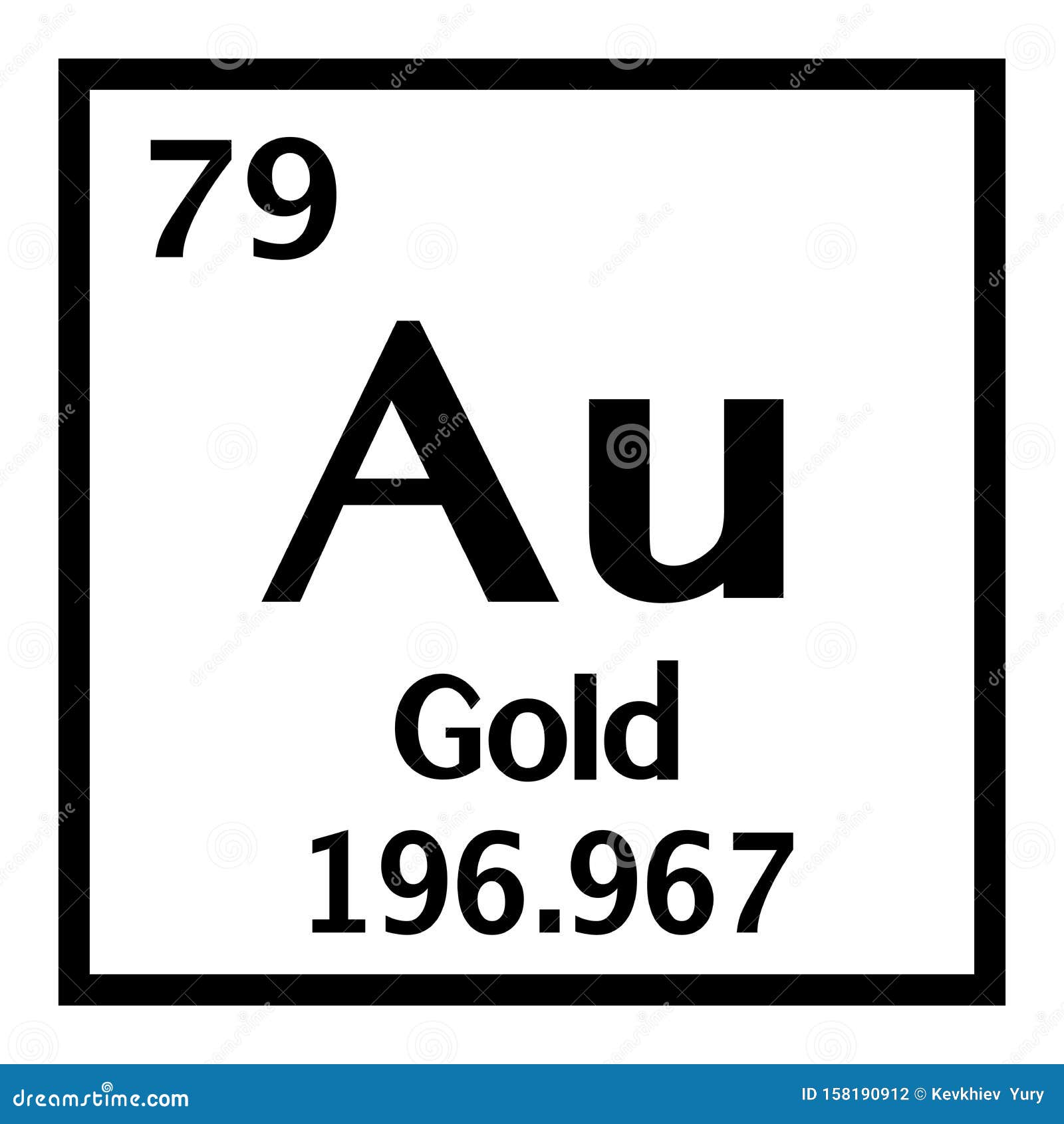 Gold Element Number 79 Of The Periodic Table Of The Elements ...