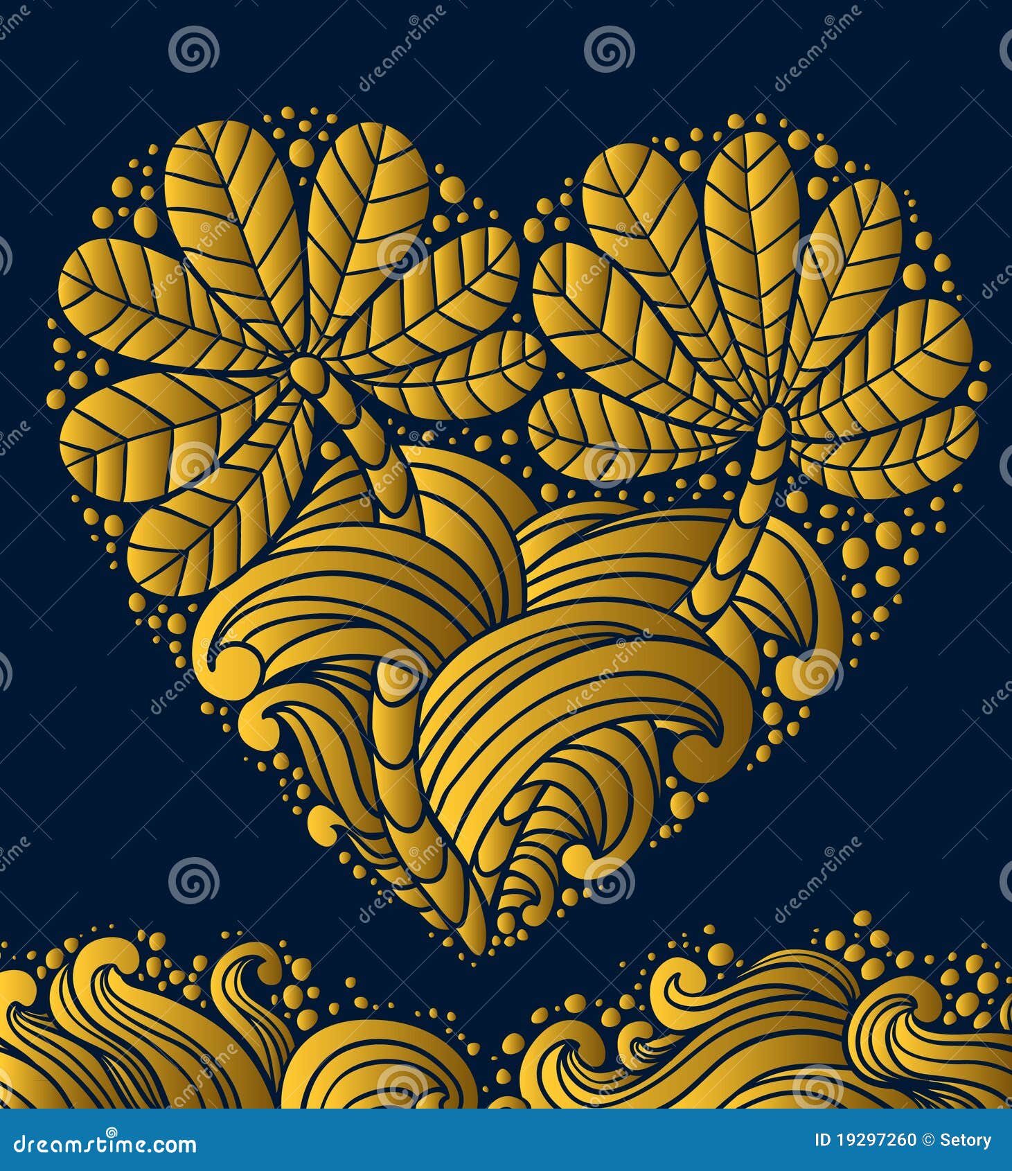 Gold Emblem heart stock vector. Illustration of emblem 19297260