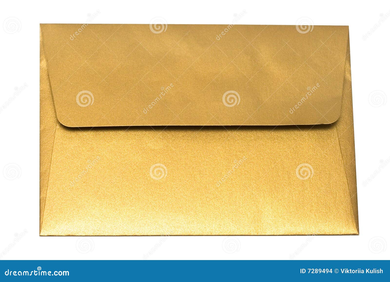 Gold envelope isolated stock photo. Image of address, office 7289494