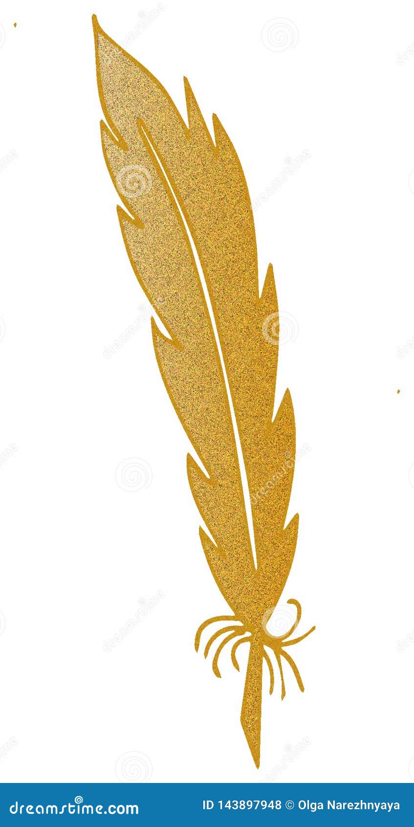 Gold Feather birds stock illustration. Illustration of wild 143897948