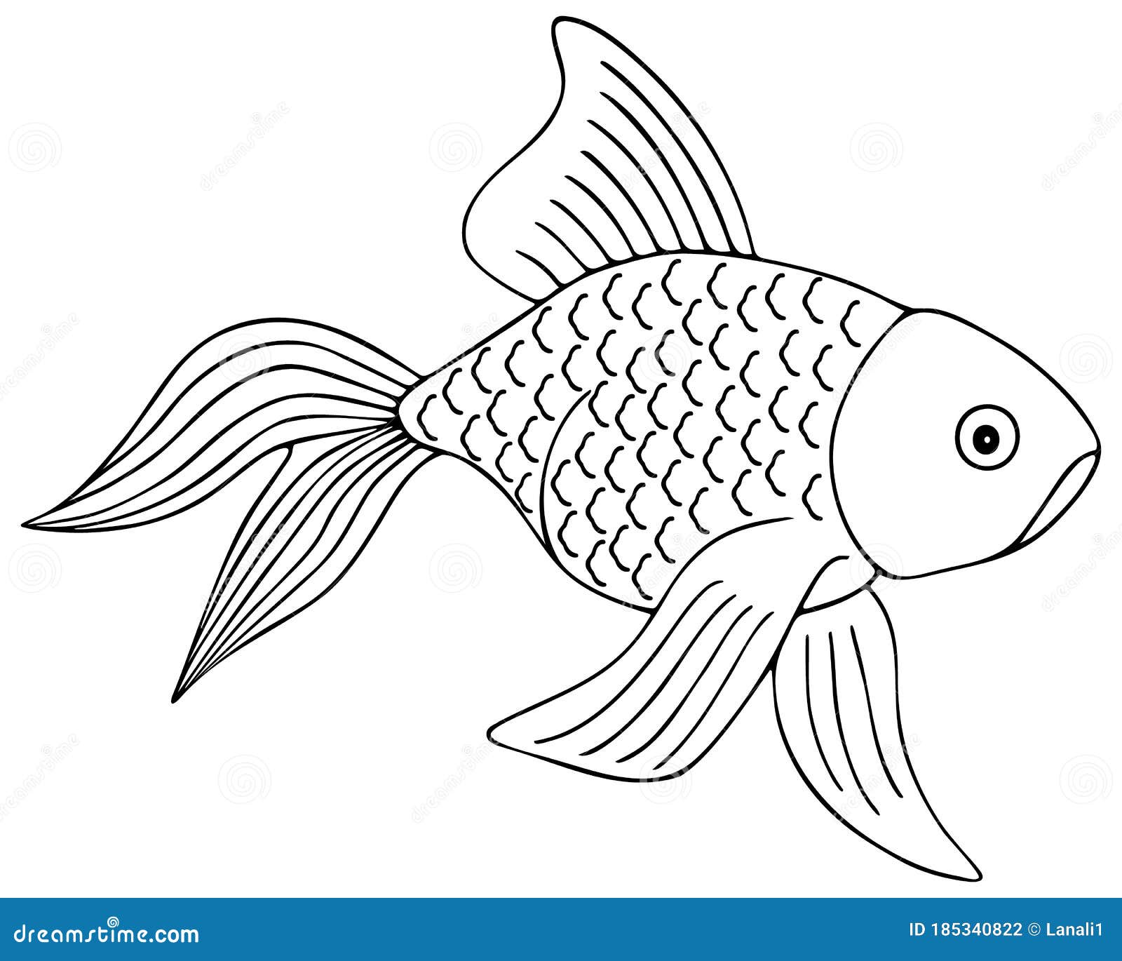 fish pond clipart black and white fish