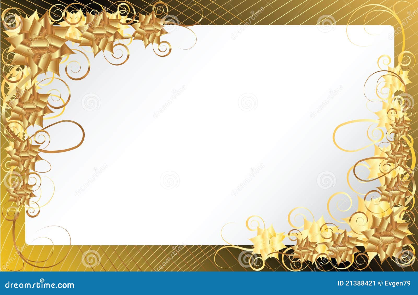 Gold Floral Frame Background Stock Image - Image: 21388421