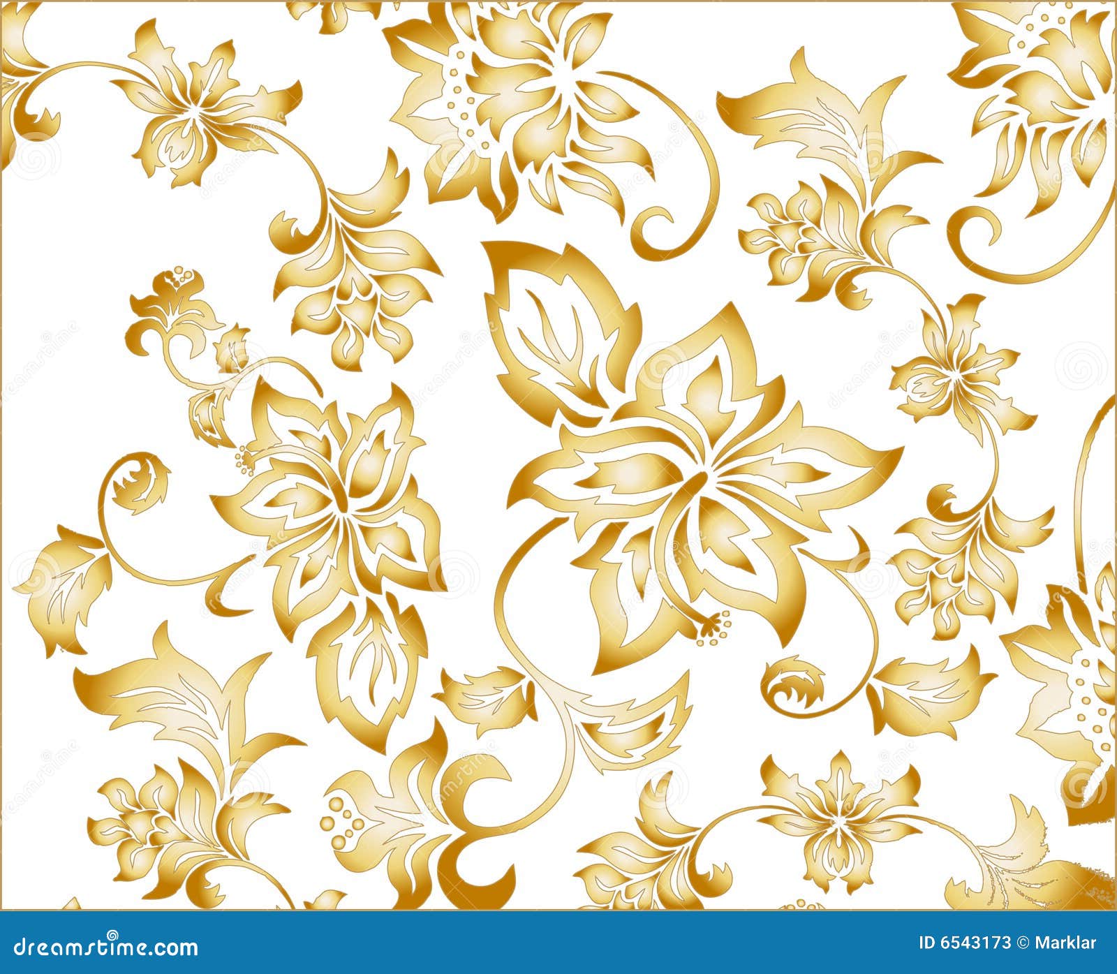 Gold Flower Background Pattern Stock Vector - Illustration of arabesque ...