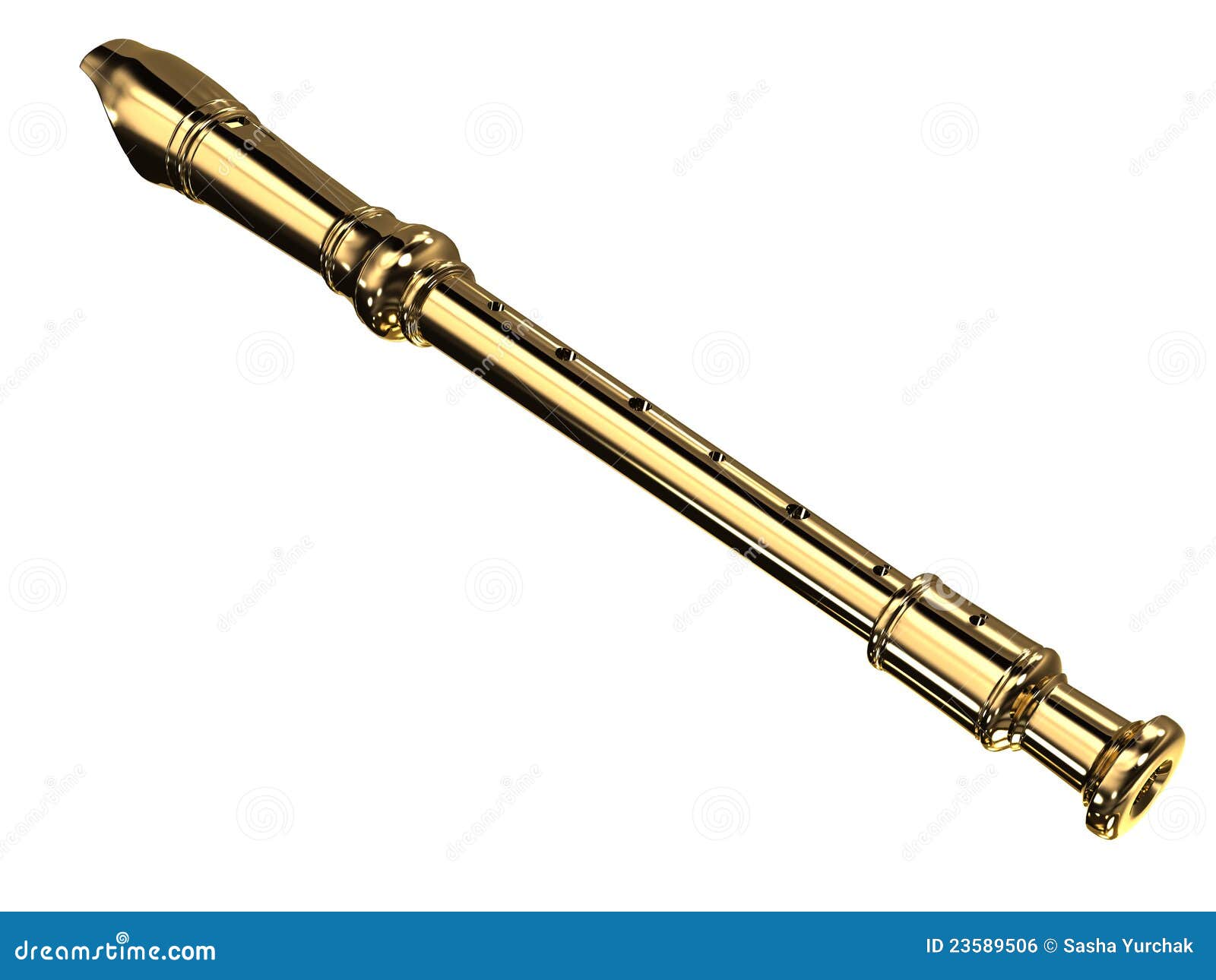 Gold Flute Royalty Free Stock Image Image 23589506