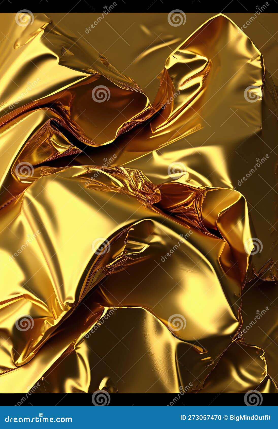 gold folded foil background. abstract foil generaitve ai