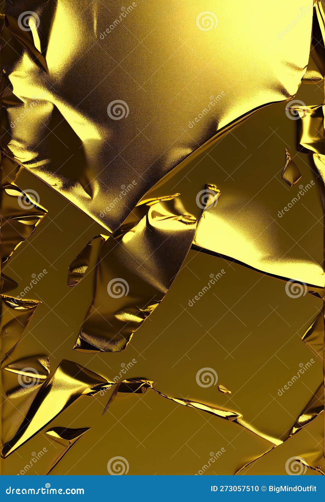 gold folded foil background. abstract foil generaitve ai