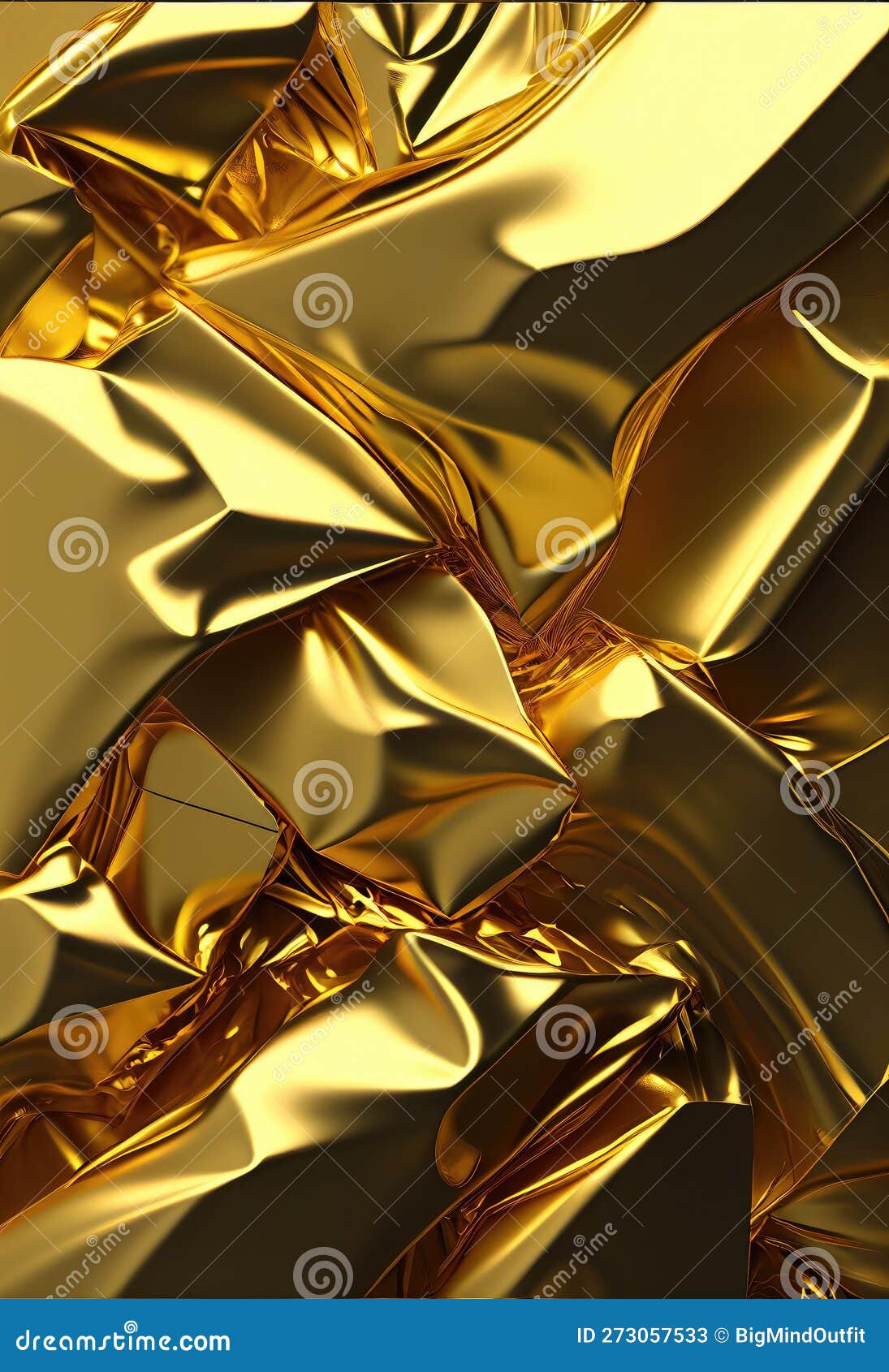 gold folded foil background. abstract foil generaitve ai