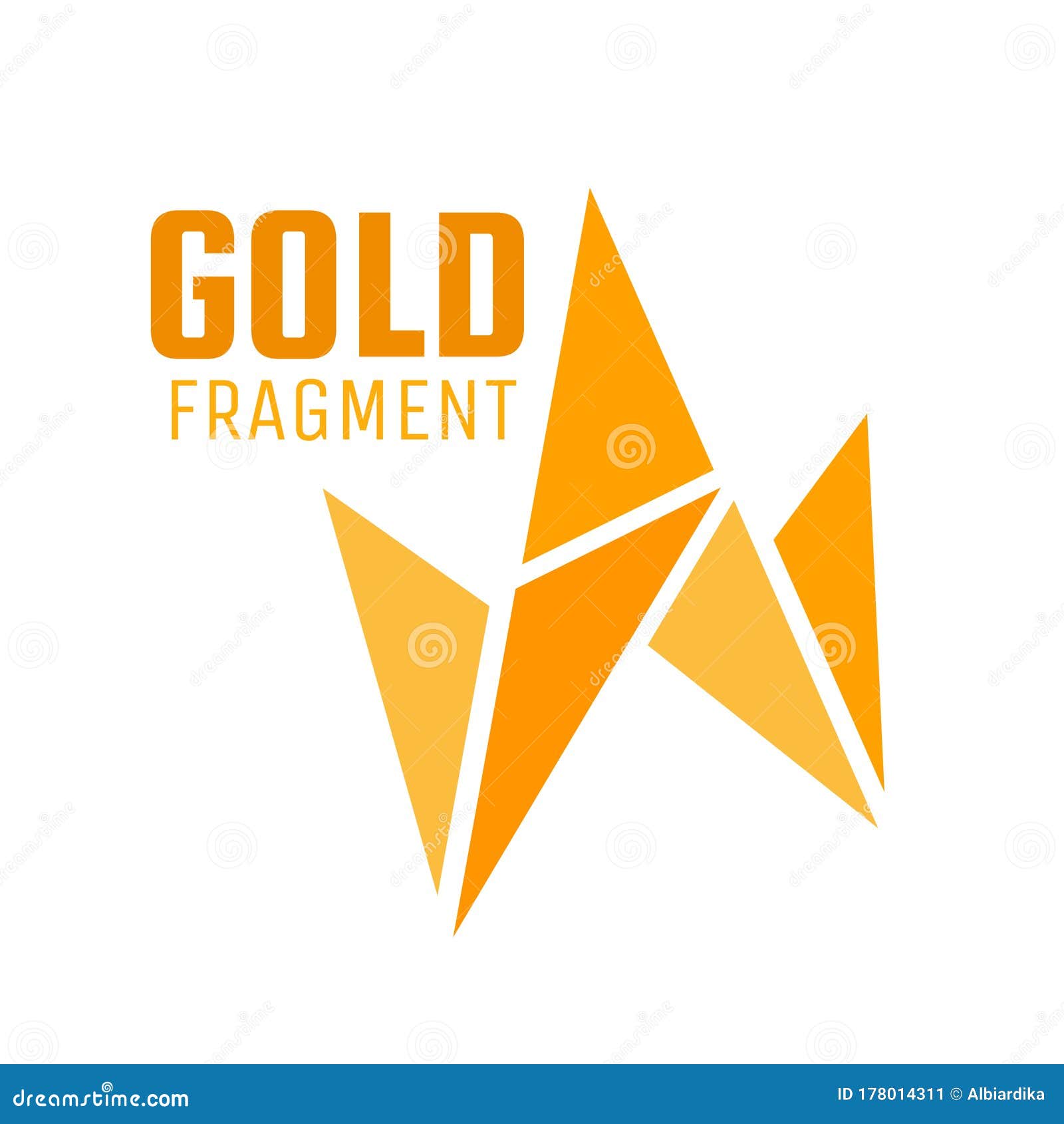 Gold Fragment Yellow Logo Design Illustration Stock Vector - Illustration  of symbol, brand: 178014311