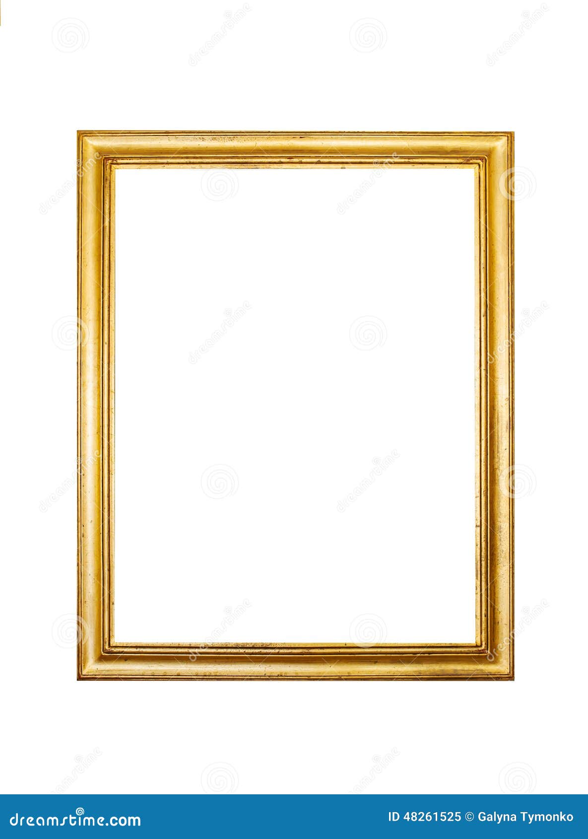 Gold Frame Isolated On White Background Stock Image Image of gilded