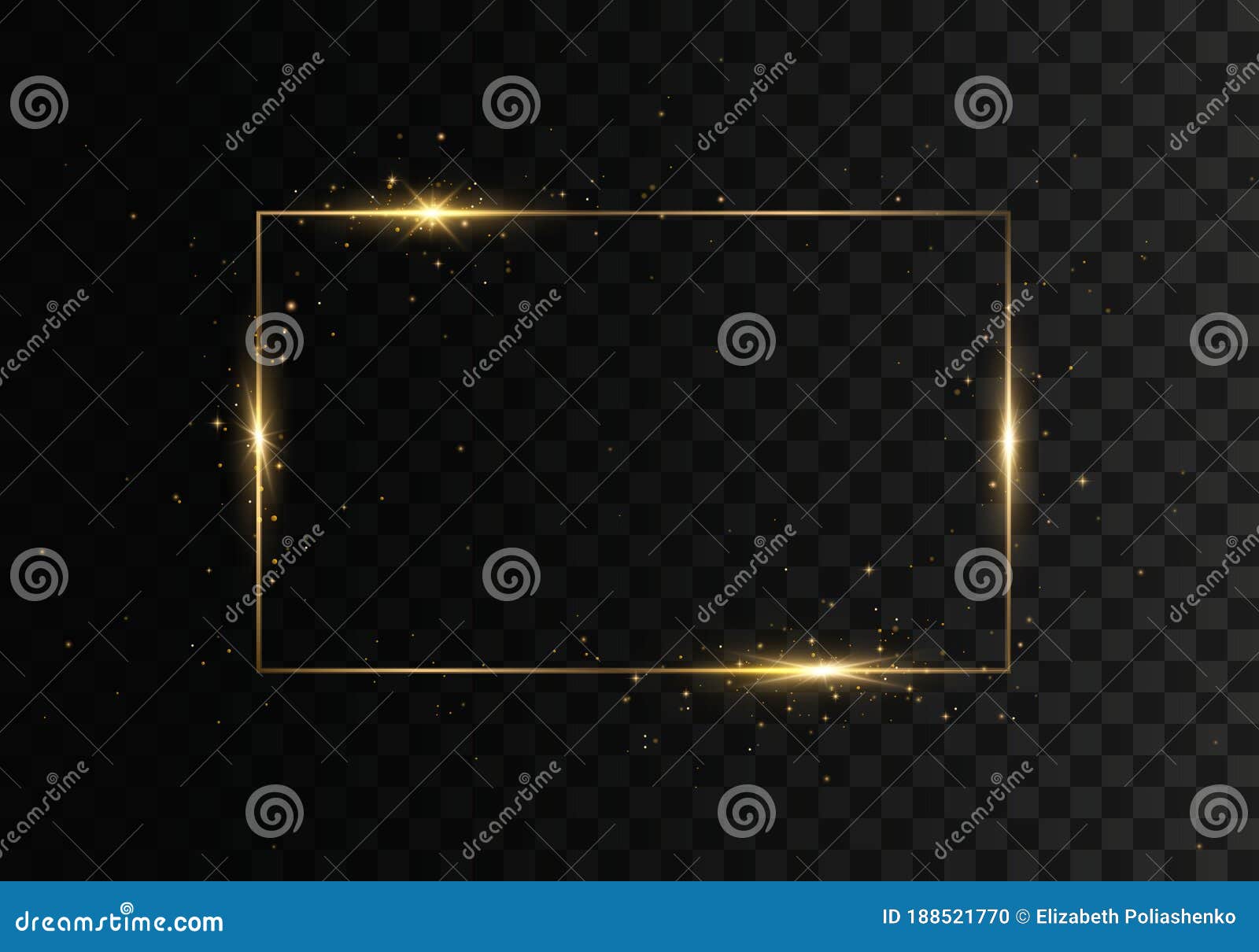 Gold frame light stock vector. Illustration of design 188521770